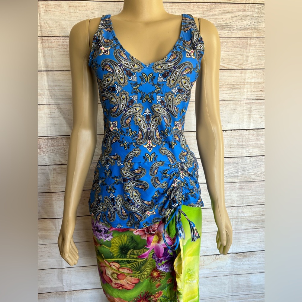 Floryday Women Blue Tankini Top Size M